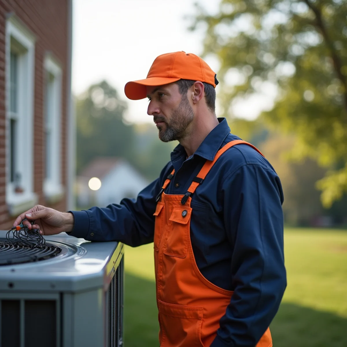 HVAC technician providing service in Ashton, MD