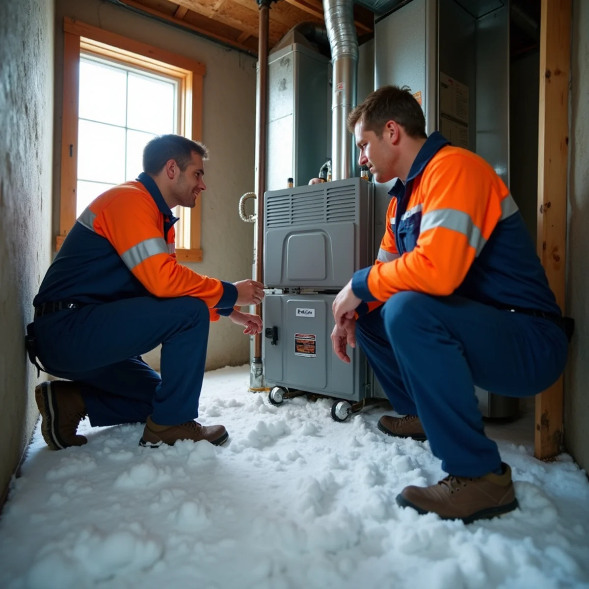 Insulated pipes and a well-maintained furnace protecting a home in winter