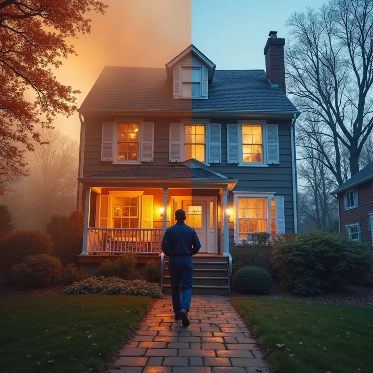 Two-story older Gaithersburg home with uneven cooling between floors