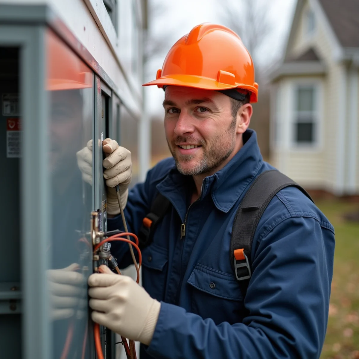 HVAC technician providing service in Damascus, MD
