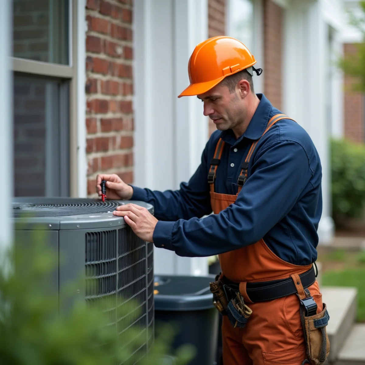 HVAC technician providing service in Fairland, MD