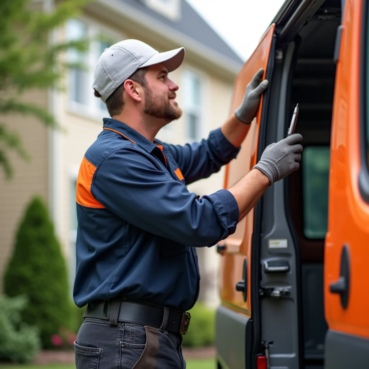 HVAC technician providing service in Frederick, MD