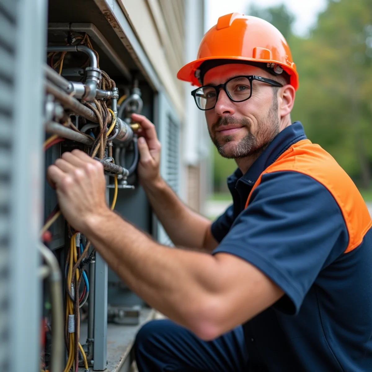 HVAC technician providing service in Redland, MD