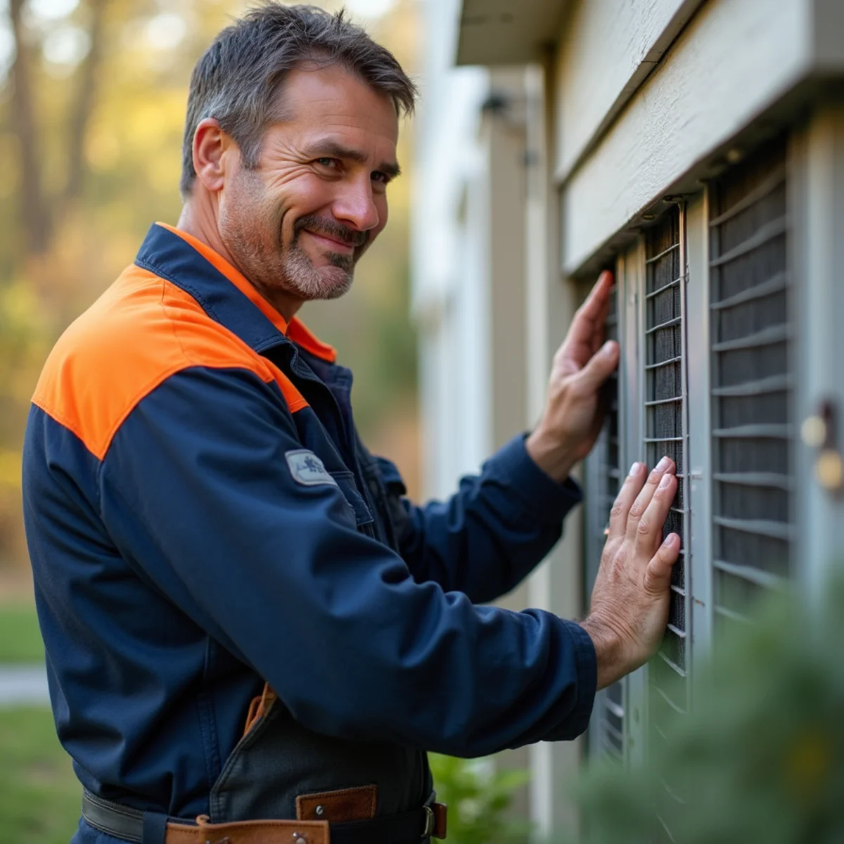 HVAC technician providing service in Walkersville, MD
